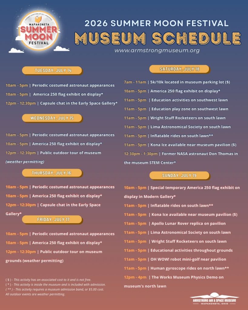 2026 Summer Moon Festival Armstrong Museum Schedule